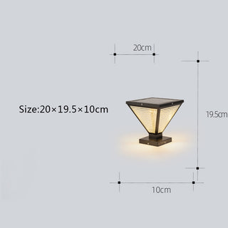 ILona - Modern Minimalist Waterproof Square Prismatic Stainless Steel Outdoor Glass Light For Patio