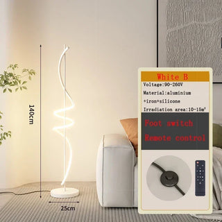 Edmond - Modern LED Twisted Floor Lamp