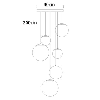 Glaxy - Glass Ball Hanging Pendant Chandelier