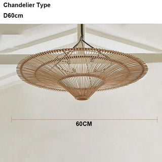 Mitooma - Wabi Sabi Style Rattan Large Hand Woven Wicker Pendant Lamp