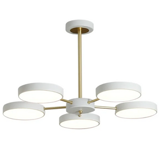 Catalina - Modern Circular Branched White Gold Hanging Ceiling Light Chandelier