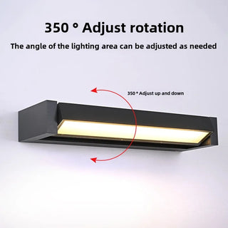 Cletus - Long Strip Rotatable LED Aluminium IP65  Wall Lamp