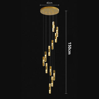 Elnur - Hanging Crystal Pendant Ceiling Chandelier