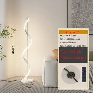 Edmond - Modern LED Twisted Floor Lamp