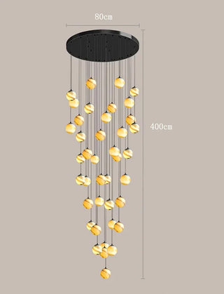 Amira - Modern Moon Ball Round Ceiling Chandelier