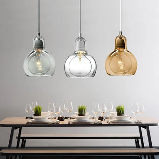 Mbale - Glass Double Shade Hanging Round Pendant Light