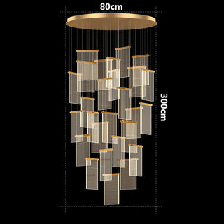 Jude - Modern Teardrop Gold Ceiling Chandelier