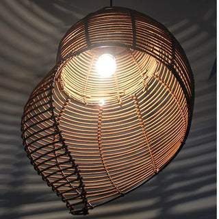 Abbey - Handmade Bamboo Conch LED Pendant Light