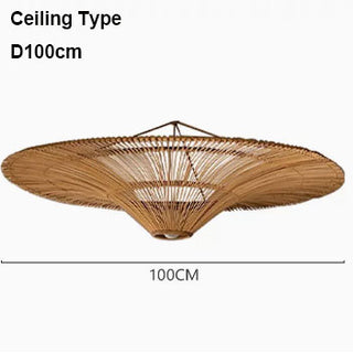 Mitooma - Wabi Sabi Style Rattan Large Hand Woven Wicker Pendant Lamp