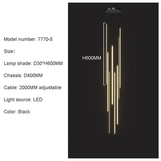 Gael - Modern Long Bar LED Ceiling Chandelier