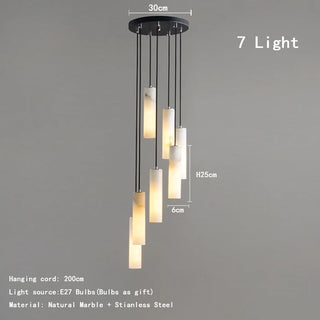 Fiorella - Modern Minimalist Marble Hanging Chandelier