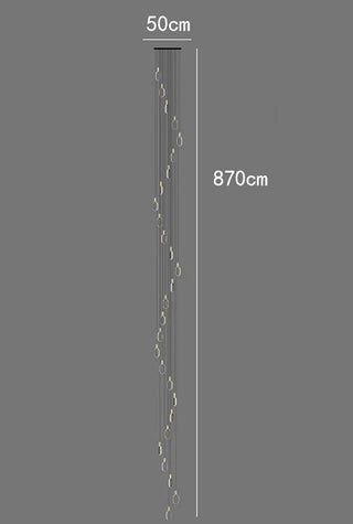 Zoe - Modern LED Round Black & Gold Ceiling Chandelier