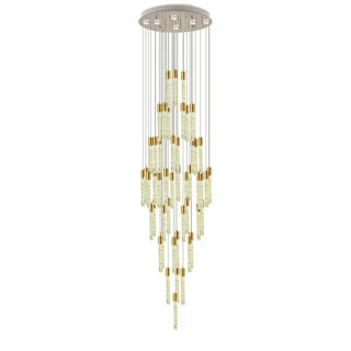 Zevar - Large Long Crystal Chandeliers Hanging Lamp