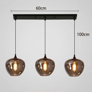 Florencia - Nordic Smoke Grey Glass Hanging Pendant Ceiling Light