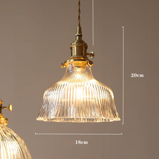 Millie Series - Coloured Patterned Glass Hanging Pendant Ceiling Light