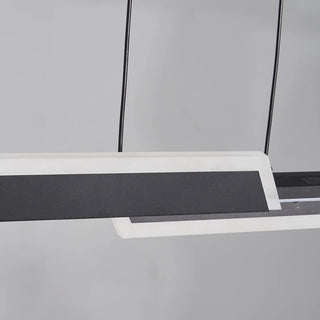Hinata - Modern Long Bar LED Hanging Ceiling Light Black Chandelier