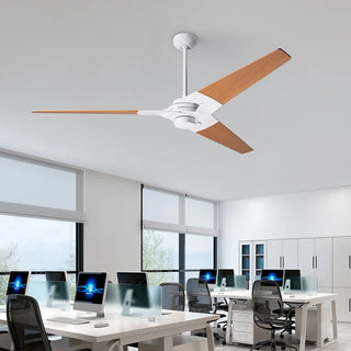 Leandros - Modern Wooden 3 Blade Metal Ceiling Fan Remote Control