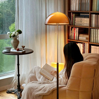 Caldren - Dark Brown Acrylic E27 Floor Lamp