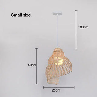Abbey - Handmade Bamboo Conch LED Pendant Light