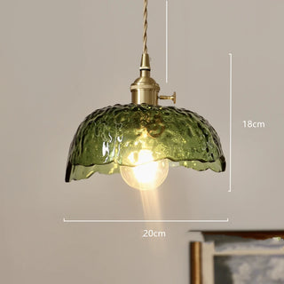 Millie Series - Coloured Patterned Glass Hanging Pendant Ceiling Light
