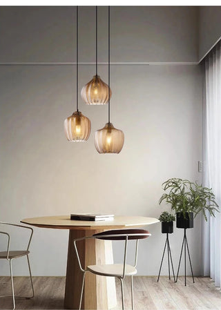 Charlotte - Nordic Perforated Glass Dome Hanging Pendant Ceiling Light