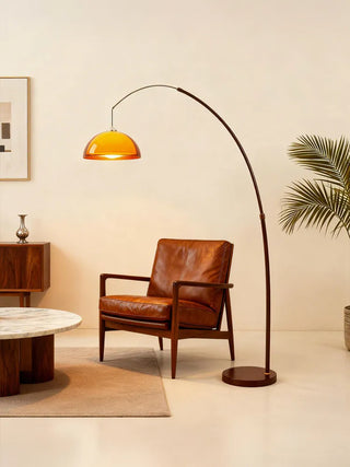 Brunelle - Modern Dark Brown Acrylic Floor Lamp
