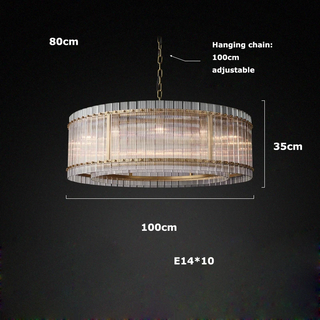 Narobi - Luxury Statement 2 Layer Crystal Glass Hanging Chandelier