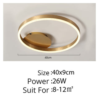 Lync - Modern Round Multi Ring Semi-Flush Ceiling Light