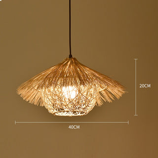 Kris - Woven Rattan Lampshade Bamboo Chandeliers Pendant Lights