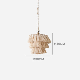 Cosimo- Tassel Layered Circular Hanging Chandelier