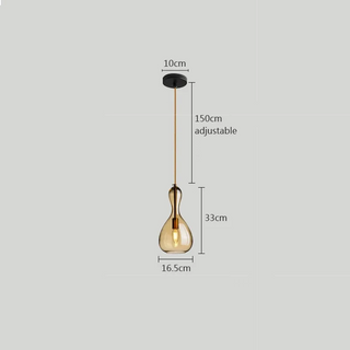 Balfour - Modern Hanging Dome Shaped Coloured Glass Pendant Ceiling Light