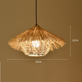 Kris - Woven Rattan Lampshade Bamboo Chandeliers Pendant Lights