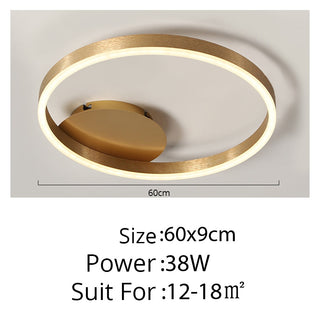 Lync - Modern Round Multi Ring Semi-Flush Ceiling Light