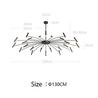 Emma - Round Multi Adjustable Head Modern Ceiling Light Chandelier