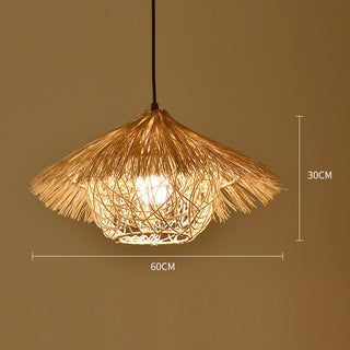 Kris - Woven Rattan Lampshade Bamboo Chandeliers Pendant Lights