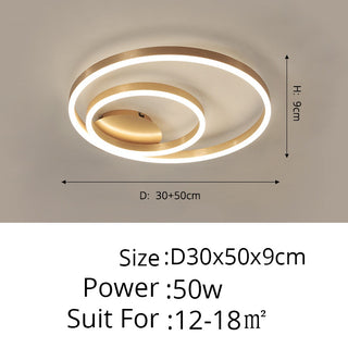 Lync - Modern Round Multi Ring Semi-Flush Ceiling Light