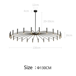 Emma - Round Multi Adjustable Head Modern Ceiling Light Chandelier