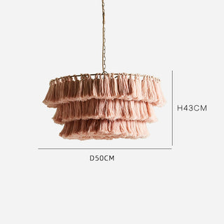 Cosimo- Tassel Layered Circular Hanging Chandelier