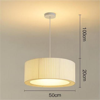 Ambre - Fabric White Wave Double Shade Round Ceiling Light