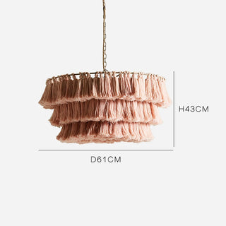 Cosimo- Tassel Layered Circular Hanging Chandelier
