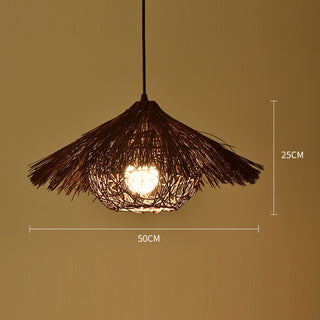 Kris - Woven Rattan Lampshade Bamboo Chandeliers Pendant Lights