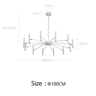Emma - Round Multi Adjustable Head Modern Ceiling Light Chandelier