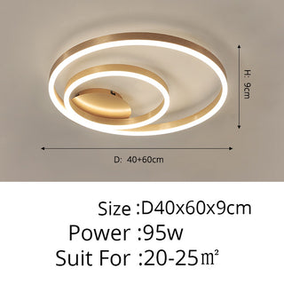 Lync - Modern Round Multi Ring Semi-Flush Ceiling Light