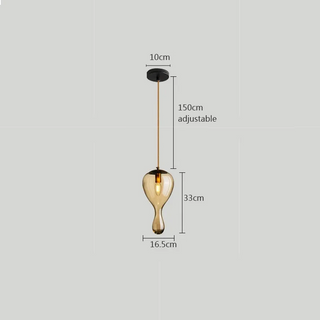 Balfour - Modern Hanging Dome Shaped Coloured Glass Pendant Ceiling Light