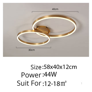 Lync - Modern Round Multi Ring Semi-Flush Ceiling Light