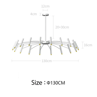 Emma - Round Multi Adjustable Head Modern Ceiling Light Chandelier