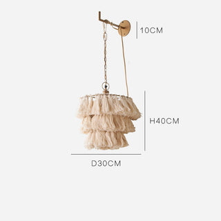 Cosimo- Tassel Layered Circular Hanging Chandelier