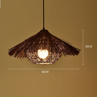 Kris - Woven Rattan Lampshade Bamboo Chandeliers Pendant Lights