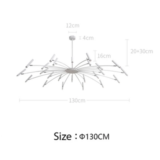 Emma - Round Multi Adjustable Head Modern Ceiling Light Chandelier