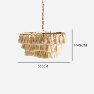 Cosimo- Tassel Layered Circular Hanging Chandelier